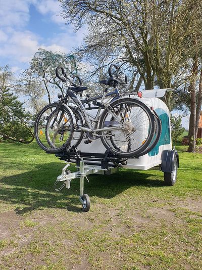 Fahrrad-Träger Thule für den Mini-Wohnwagen von Kleox